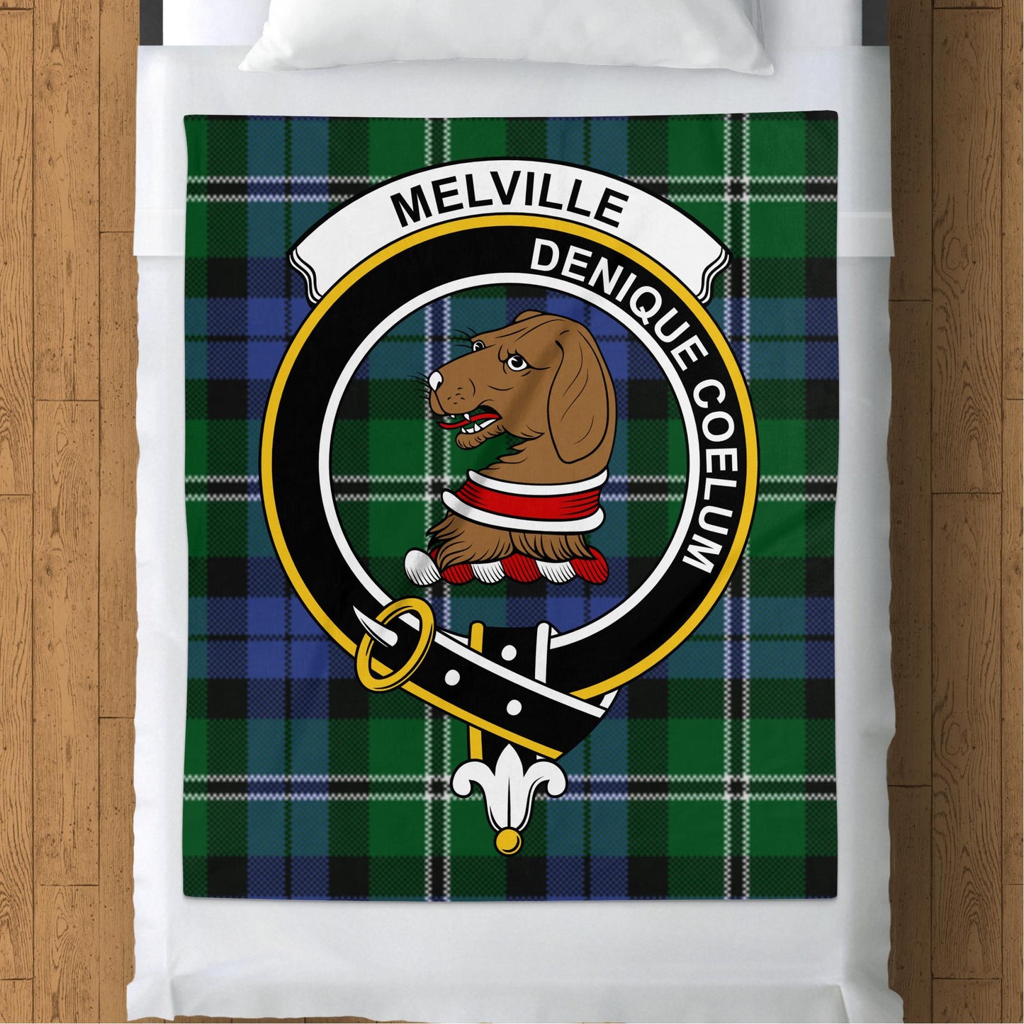 Scottish Clan Melville Tartan Throw Blanket - Living Stone Gifts