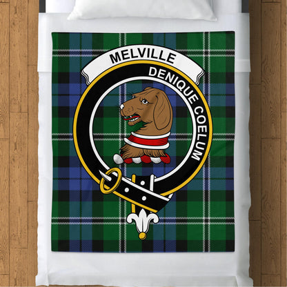 Scottish Clan Melville Tartan Throw Blanket - Living Stone Gifts