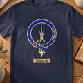 Morgan Scottish clan crest T-shirt in navy