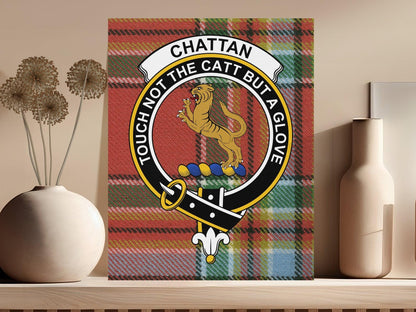 Chattan Clan Crest Plaque Touch Not This Cat Product