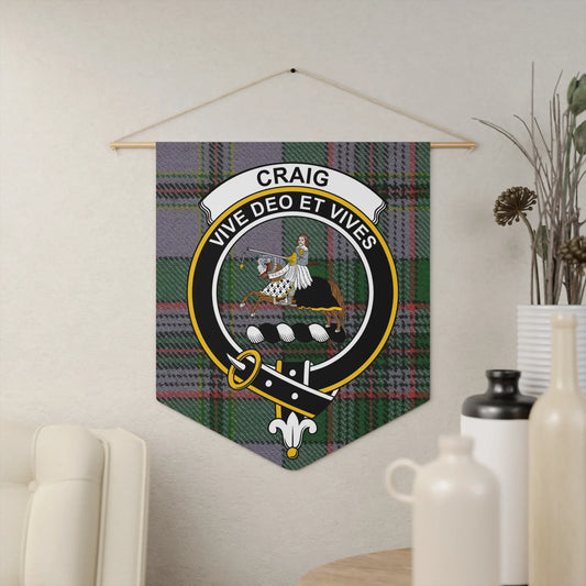 Craig Clan Tartan Crest Wall Banner product