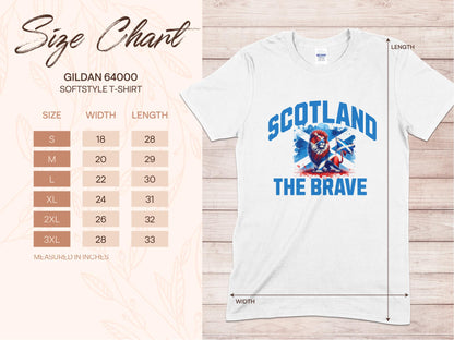 Scotland the Brave Lion Graphic Short Sleeve T-Shirt - Living Stone Gifts