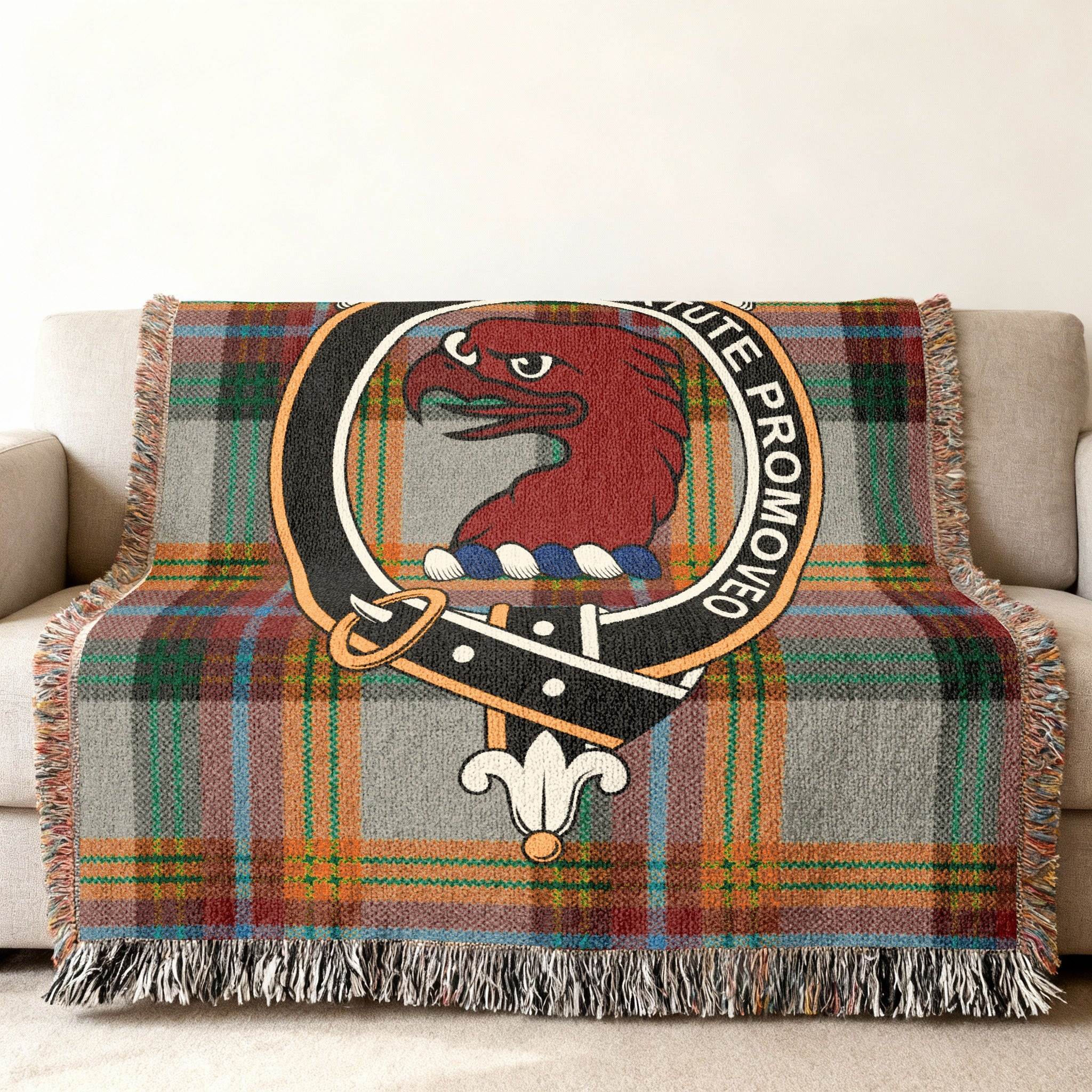 Clan Crest Tartan Plaid Woven Throw Blanket product