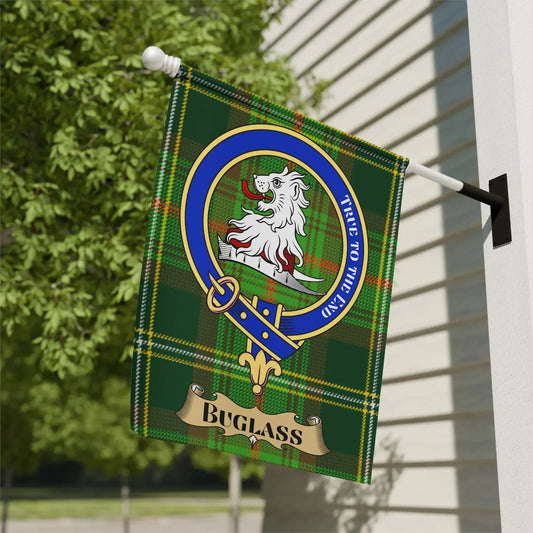 True To The End Buglass Green Tartan Garden Flag product
