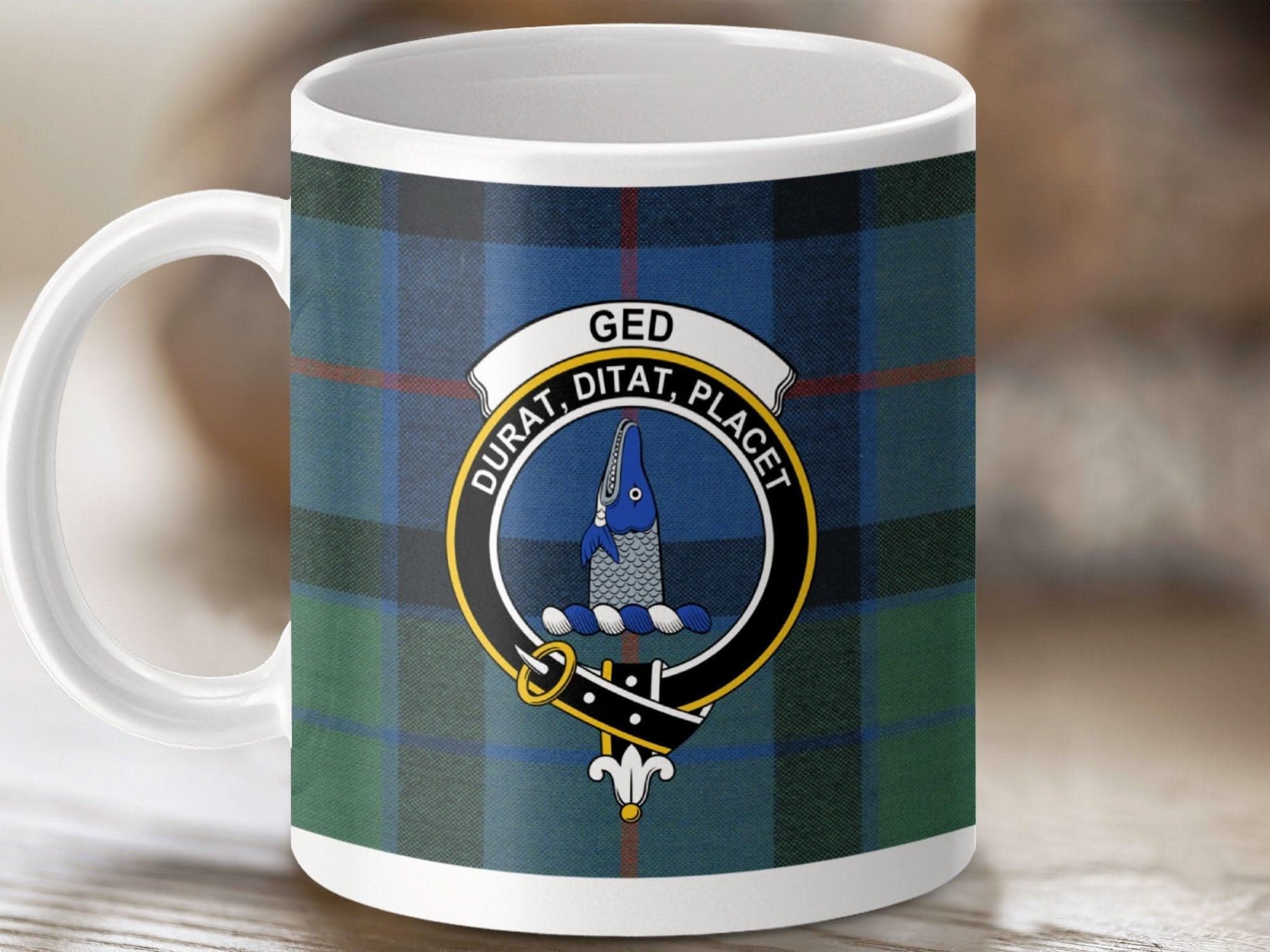 Traditional Plaid Mug with Clan Crest Design product
