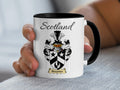 Alexander Scottish family crest accent mug with Scotland above the coat of arms design