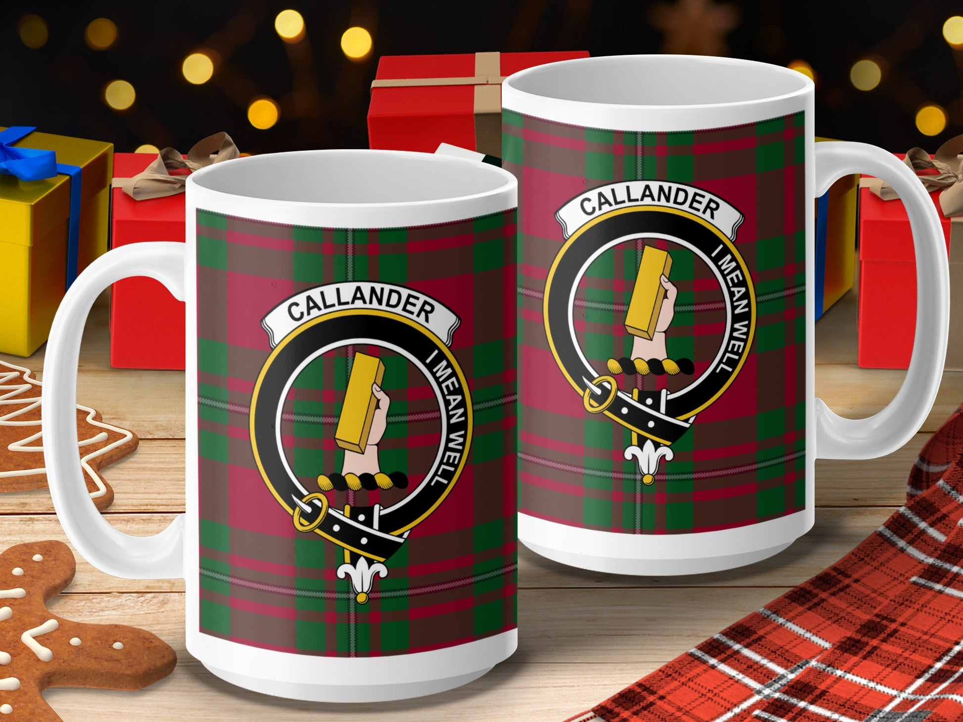 Callander Scottish Tartan Crest Design Mug - Living Stone Gifts