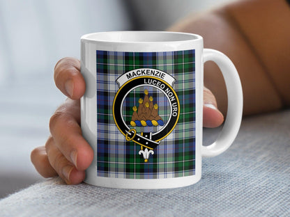 Elegant Mackenzie Crest Clan Tartan Plaid Design Mug - Living Stone Gifts