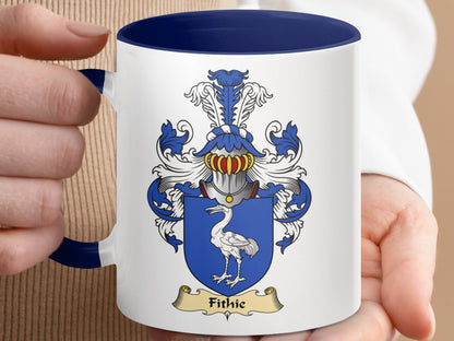 Clan Fithie Scottish Coat of Arms Accent Coffee Mug - Living Stone Gifts