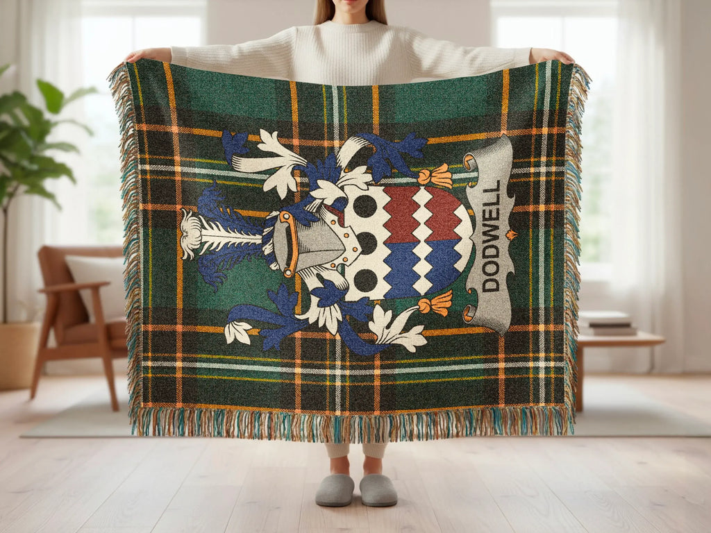 Dodwell Crest Tartan Plaid Pattern Throw product type