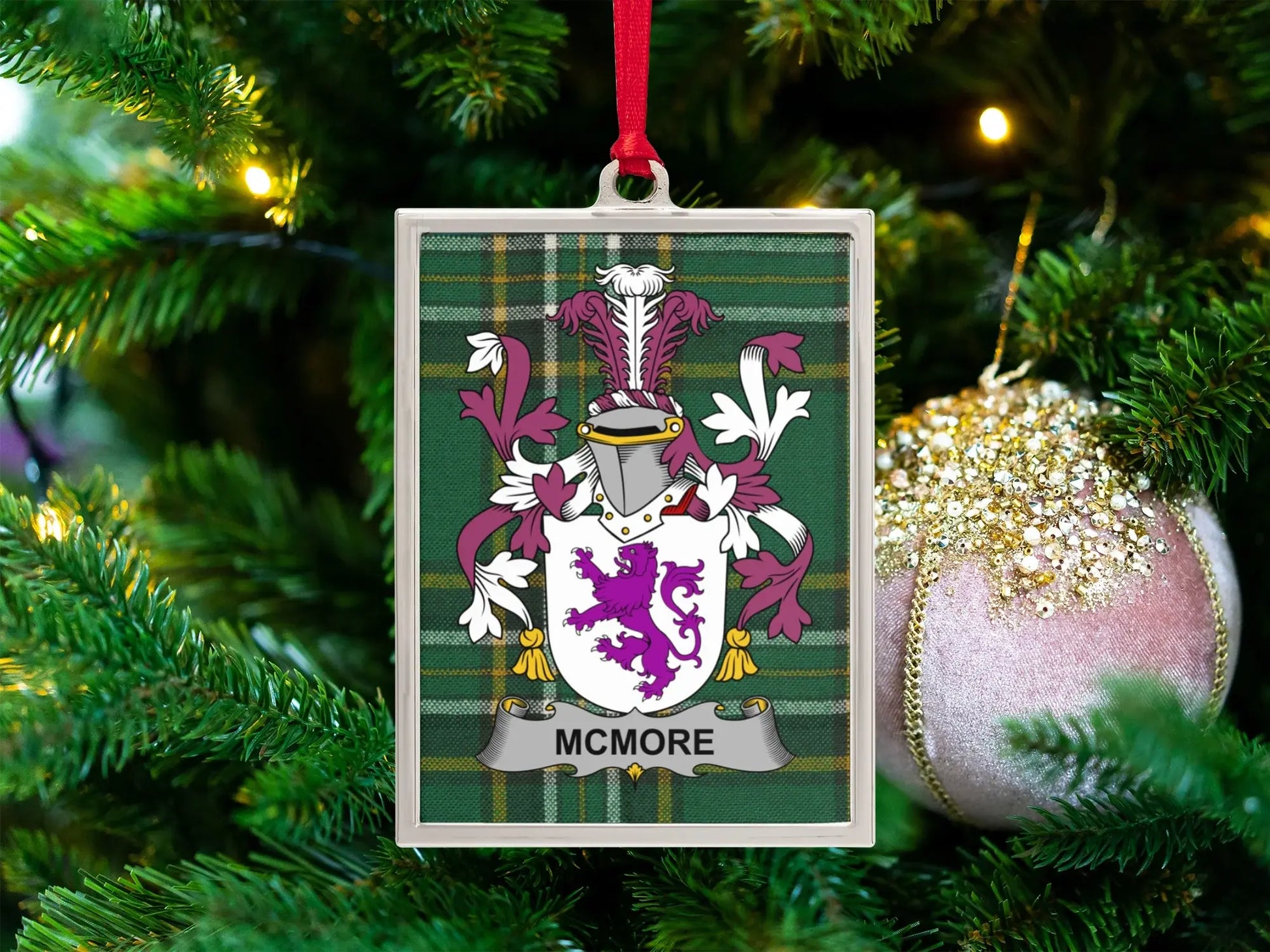 Custom Family Crest Christmas Tree Ornament product type