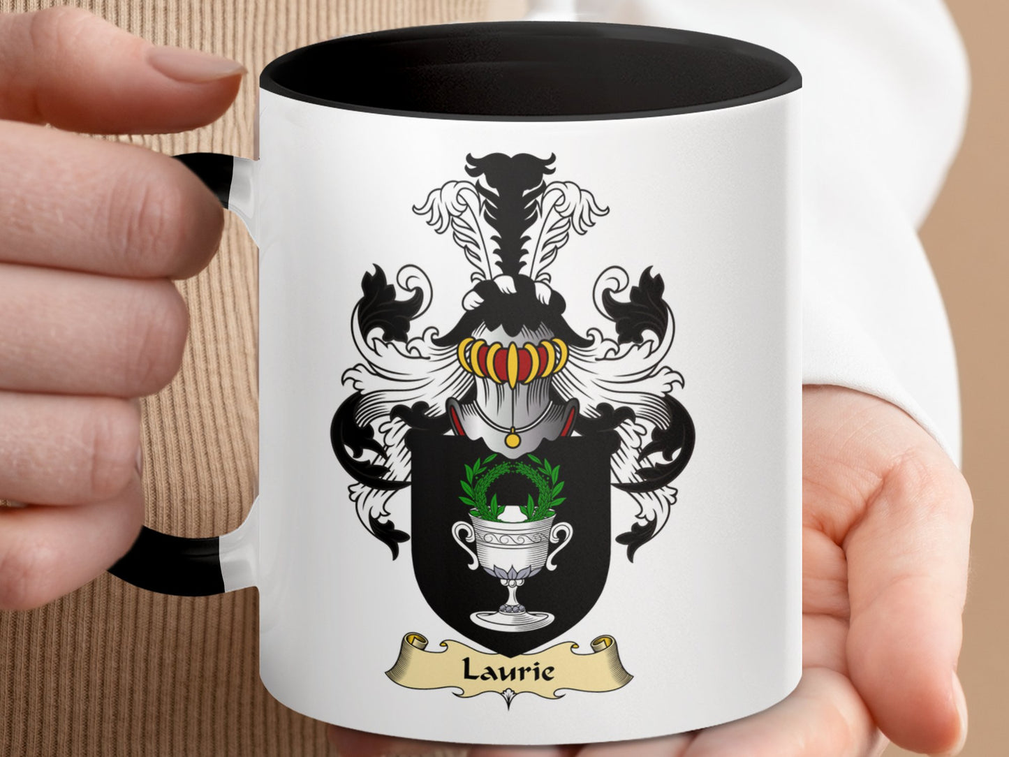 Clan Laurie Scottish Coat of Arms Accent Mug - Living Stone Gifts