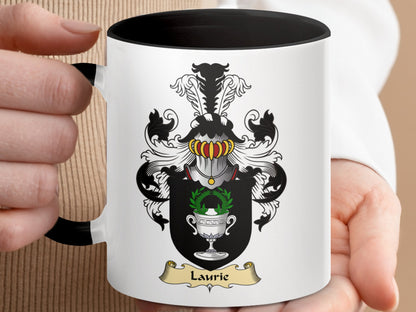 Clan Laurie Scottish Coat of Arms Accent Mug - Living Stone Gifts