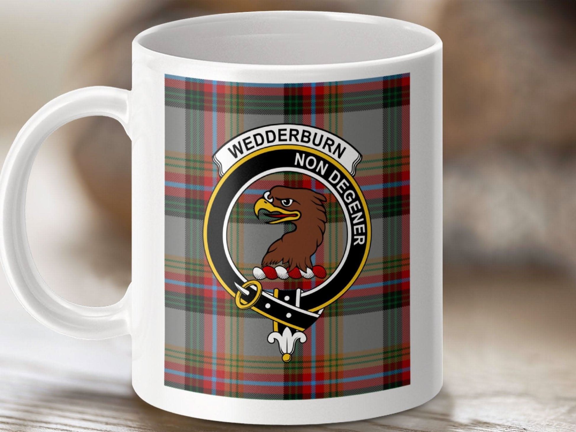 Clan Wedderburn Non Degener Plaid Mug product type