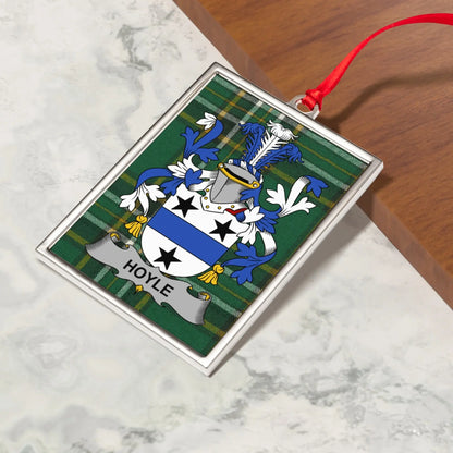 Hoyle Family Crest Plaid Pattern Holiday Ornament product