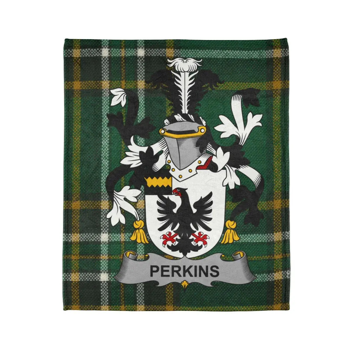Traditional Perkins Family Crest Tartan Blanket product