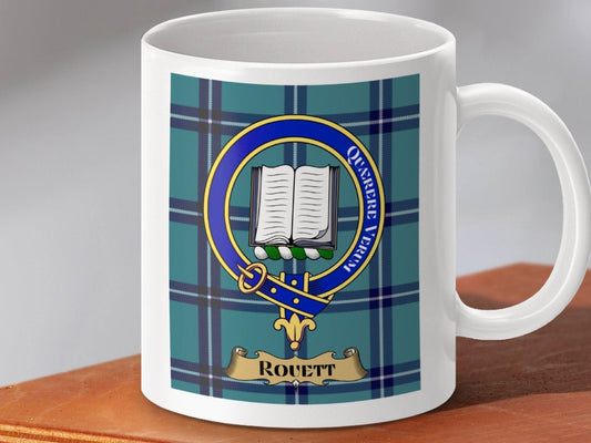 Custom Scottish Clan Crest Tartan Coffee Mug product