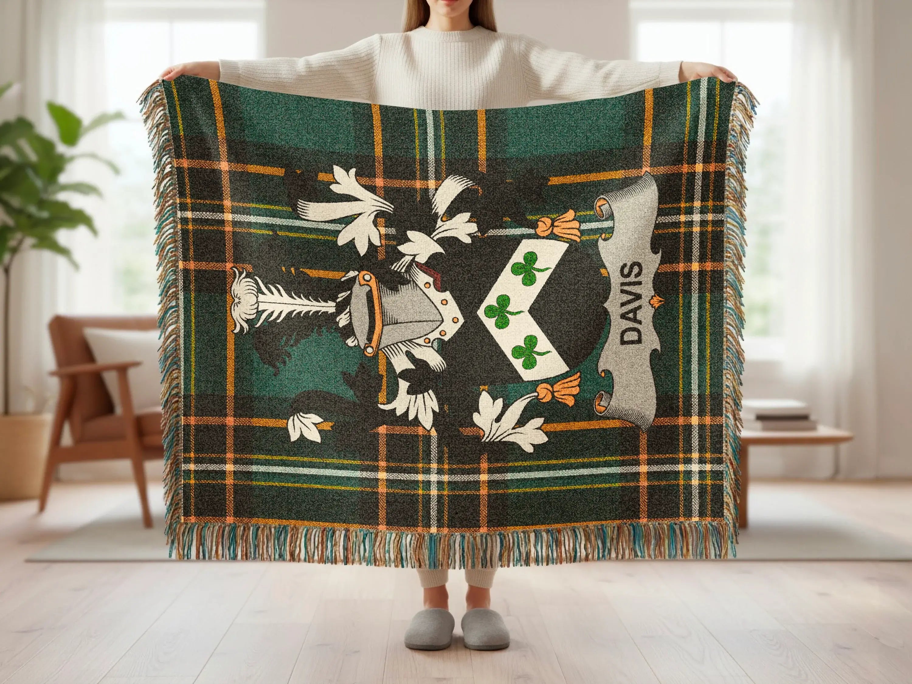 Davis Crest Plaid Shamrocks Tartan product type