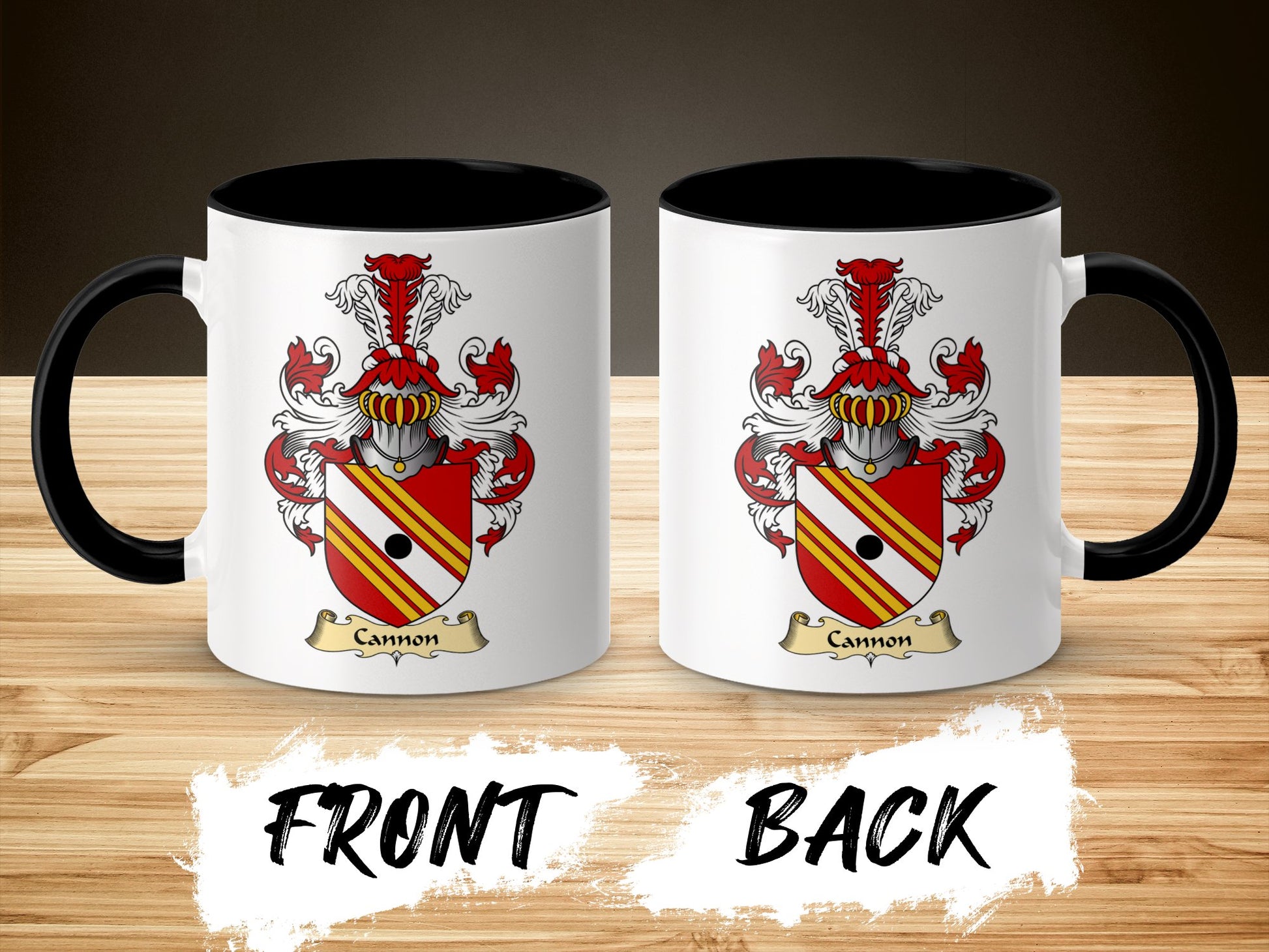 Clan Cannon Scottish Coat of Arms Accent Coffee Mug - Living Stone Gifts