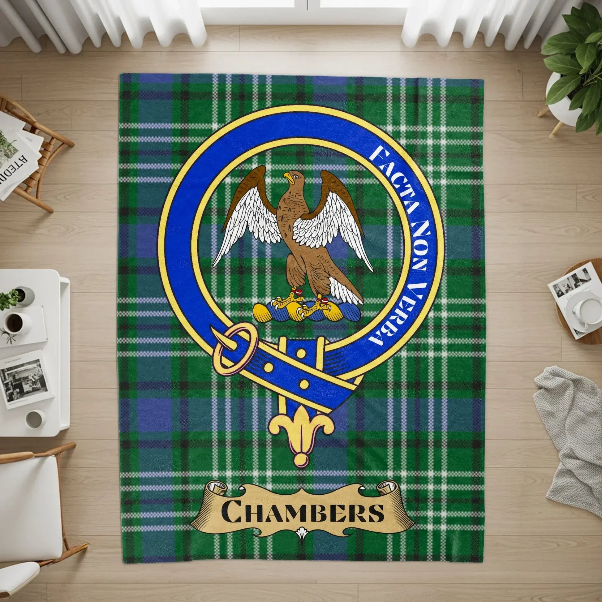 Personalized Family Crest Tartan Design Rug product