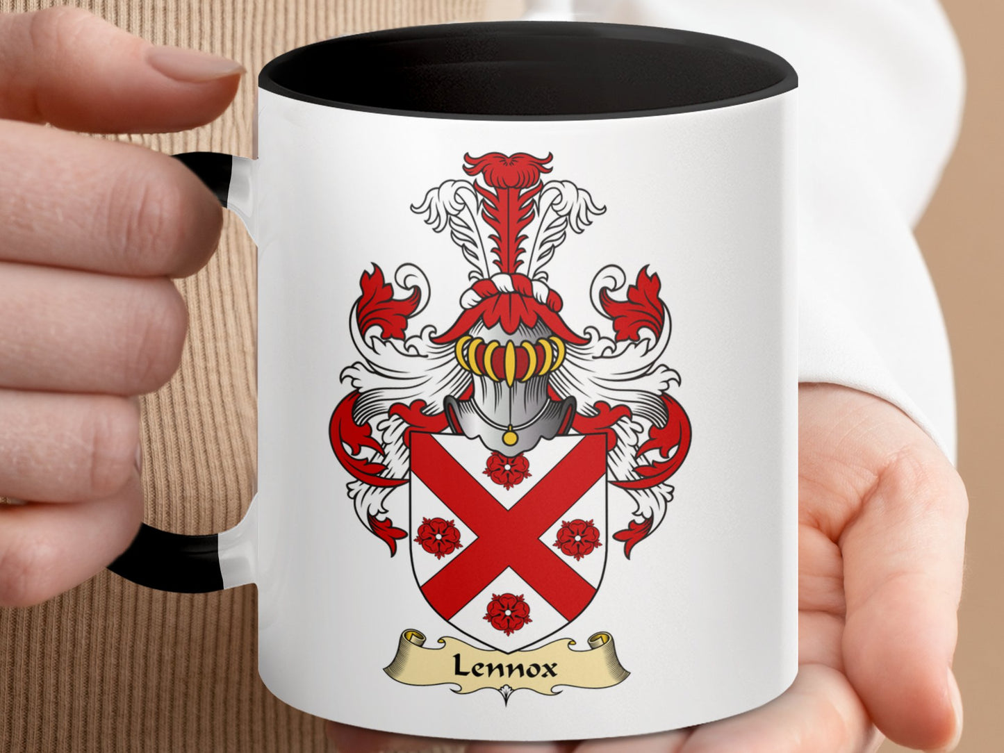 Clan Lennox Scottish Coat of Arms Accent Mug - Living Stone Gifts