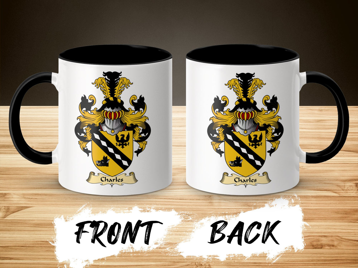 Clan Charles Scottish Coat of Arms Accent Coffee Mug - Living Stone Gifts