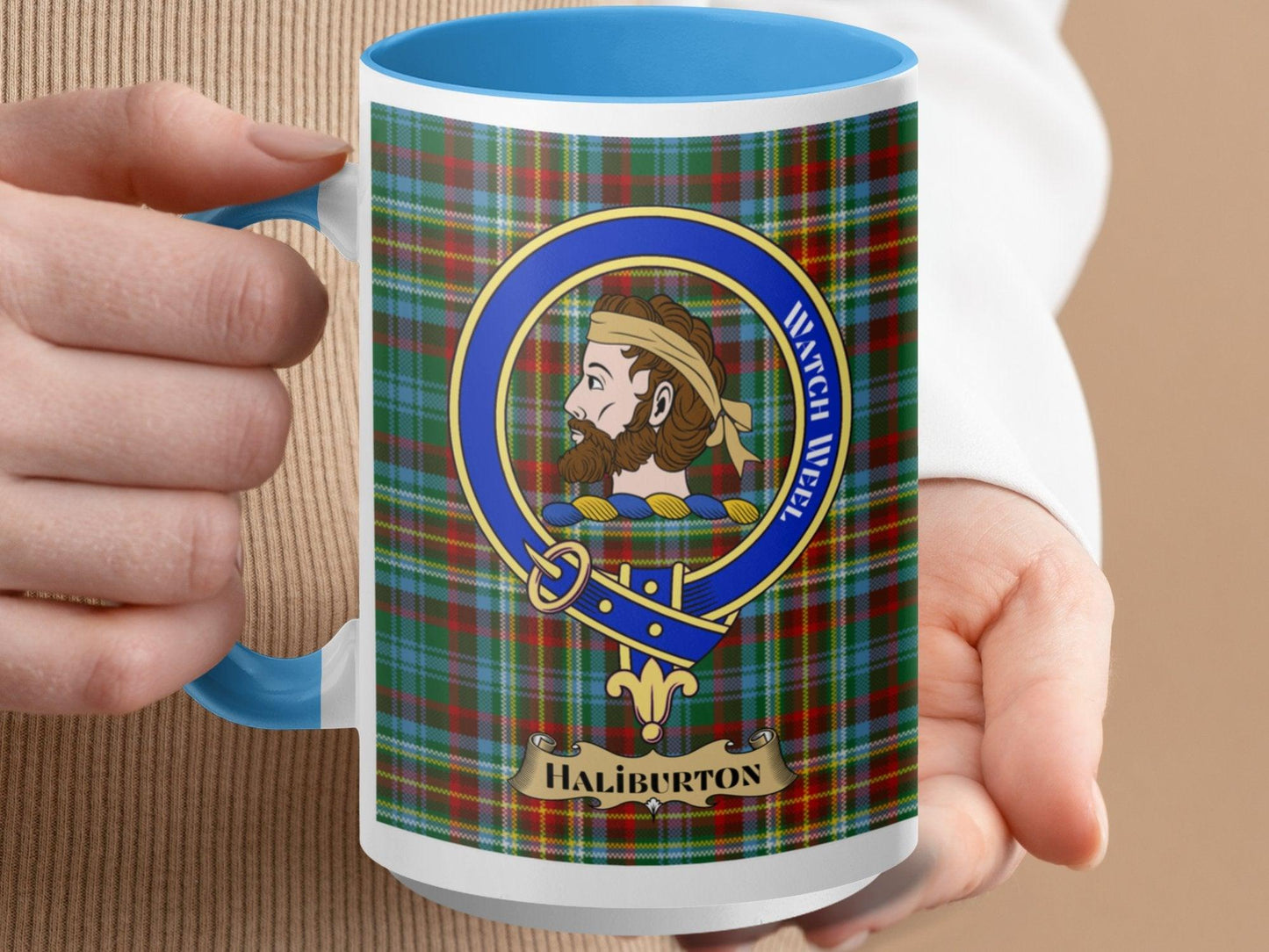 Traditional Scottish Clan Crest Tartan Plaid Mug - Living Stone Gifts