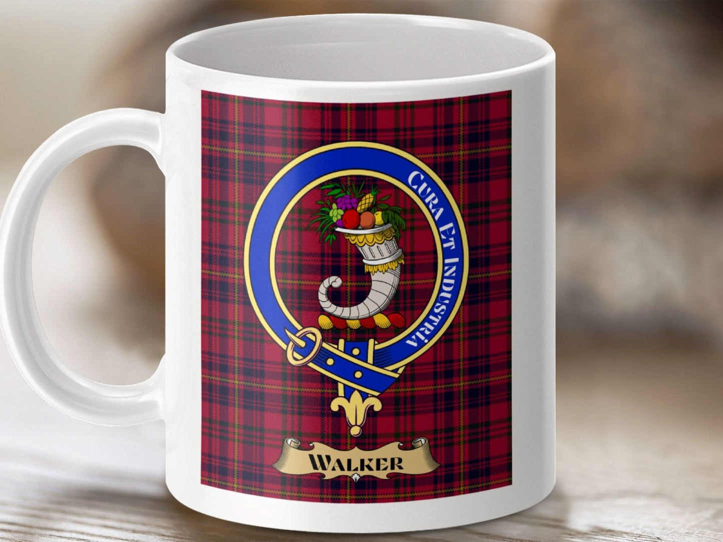 Walker Clan Crest Plaid Personalized Mug product