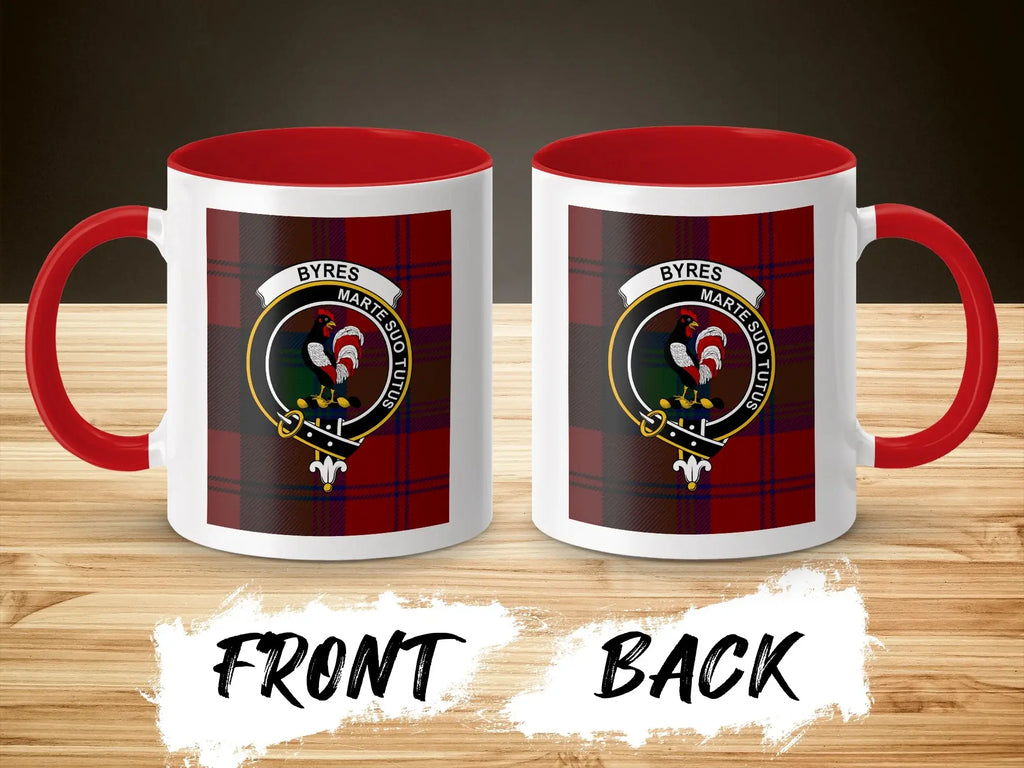 Clan Byres Marte Suo Tutus Rooster Design Mug