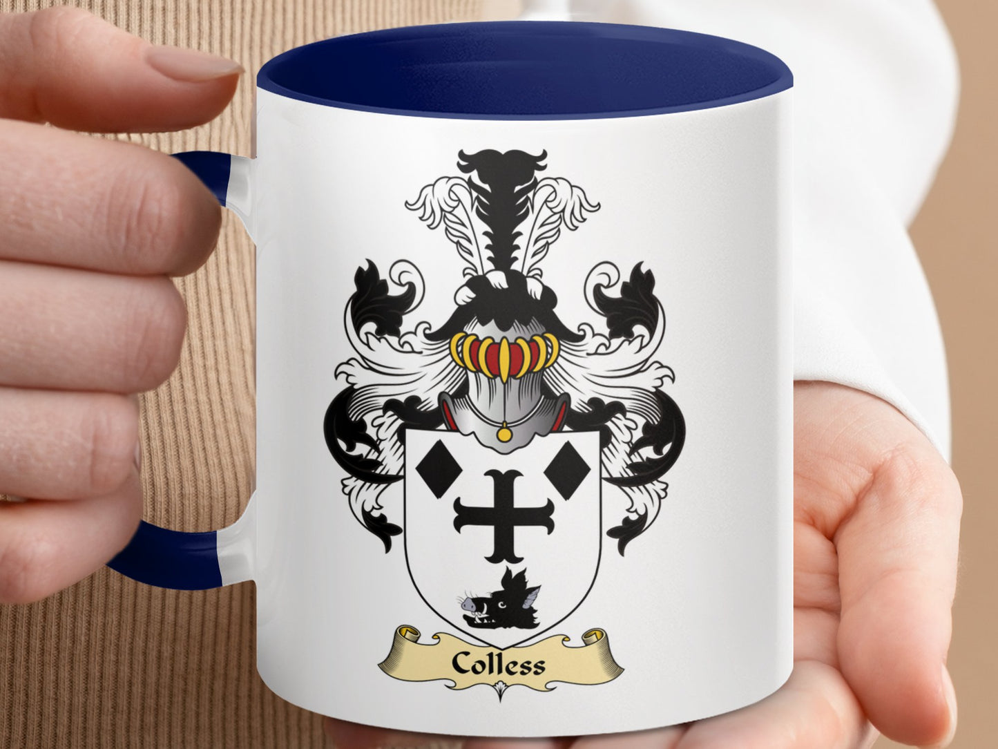 Colless Scottish Clan Accent Coffee Mug - Living Stone Gifts