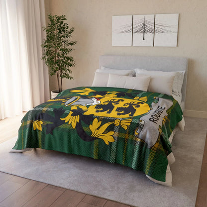Rourke Surname Irish Coat Of Arms Tartan Blanket