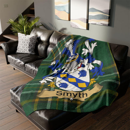 Custom Irish Coat Of Arms Tartan Blanket