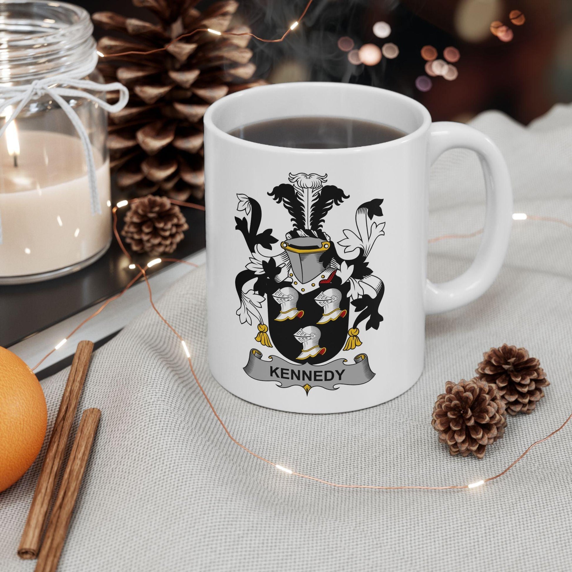 Custom Irish Surname Coat of Arms Mug - Celtic Ancestry Gifts