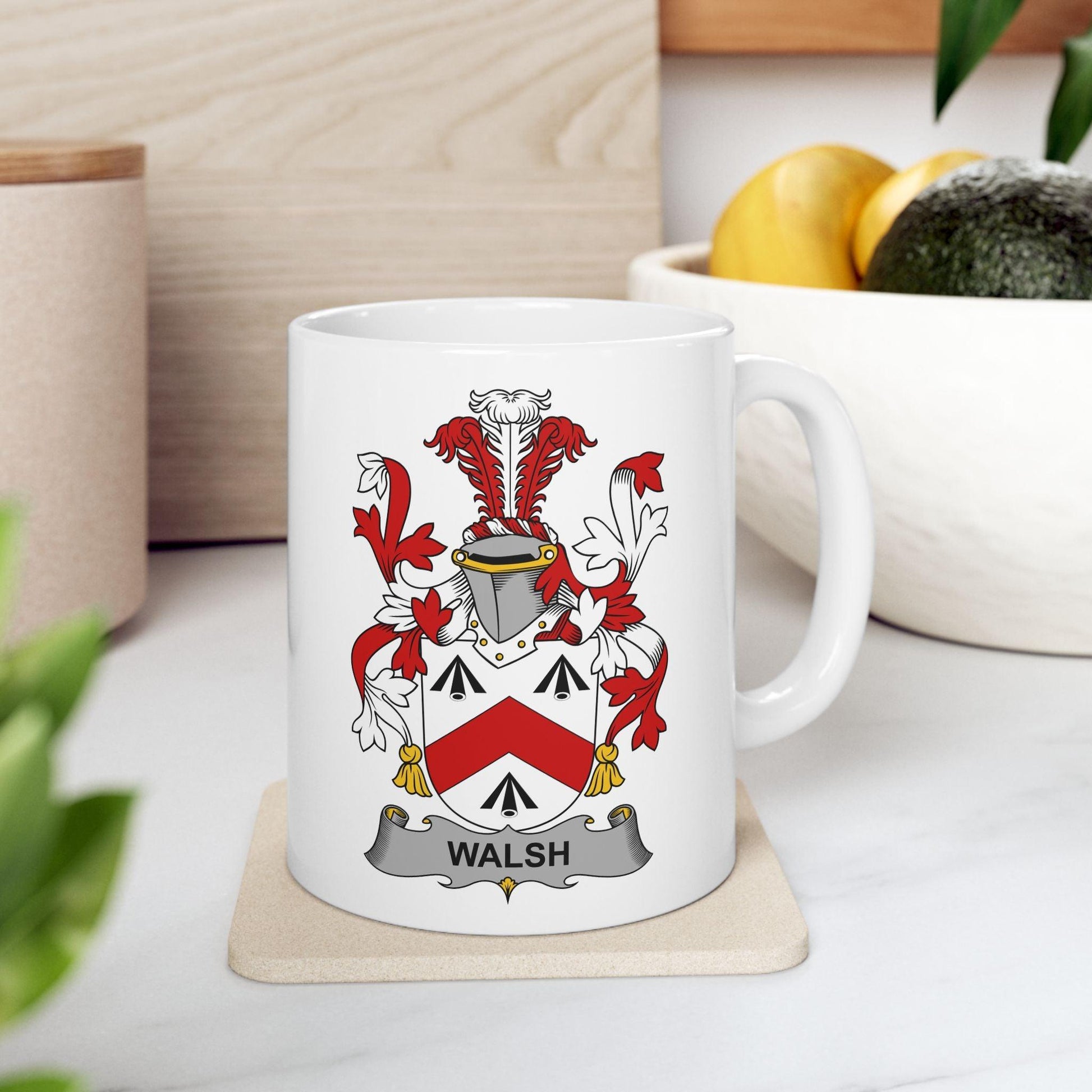 Custom Irish Surname Coat of Arms Mug - Celtic Ancestry Gifts
