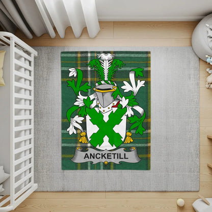 Ancketill Family Crest Coat of Arms Design Rug product