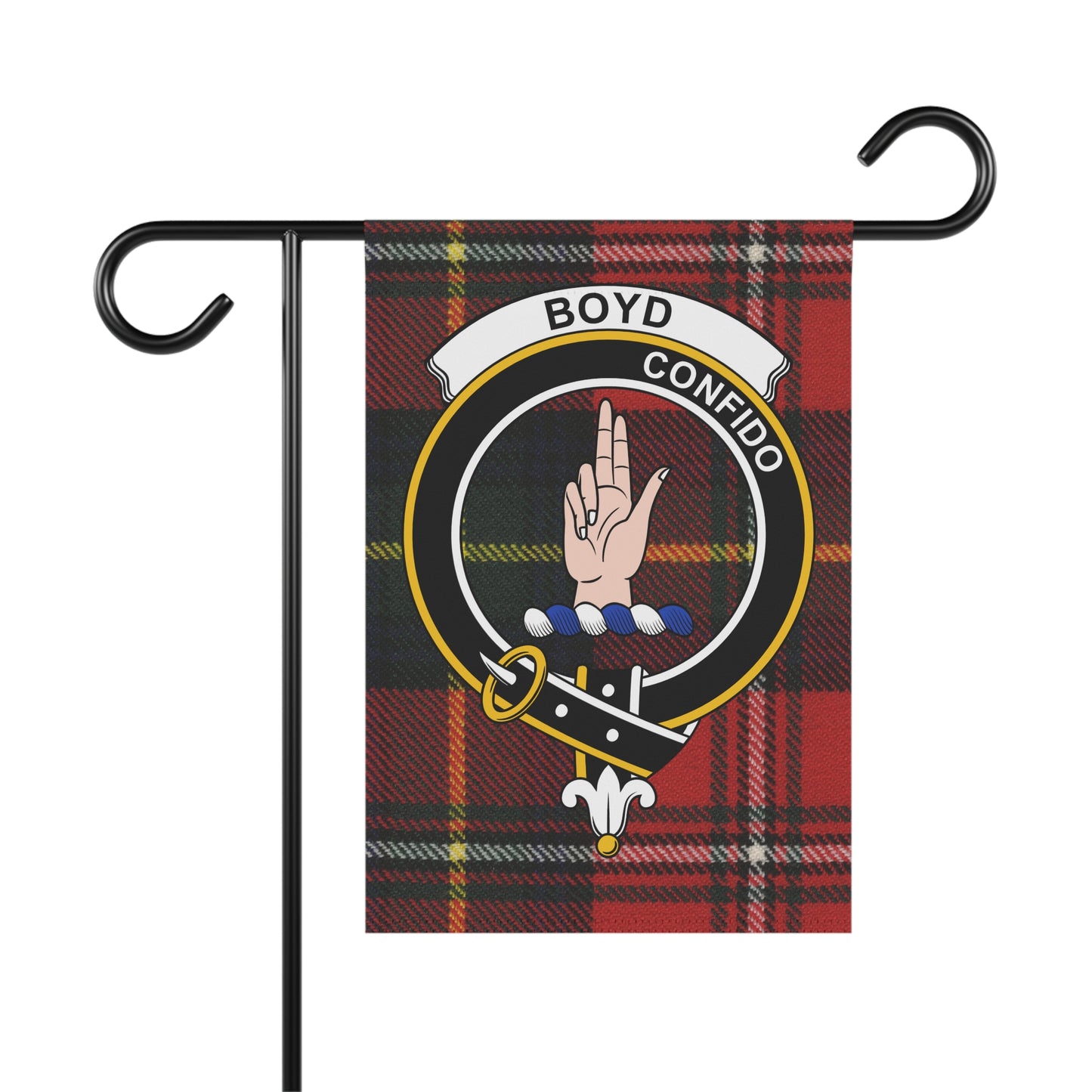 Boyd Clan Scottish Tartan Crest Garden Flag