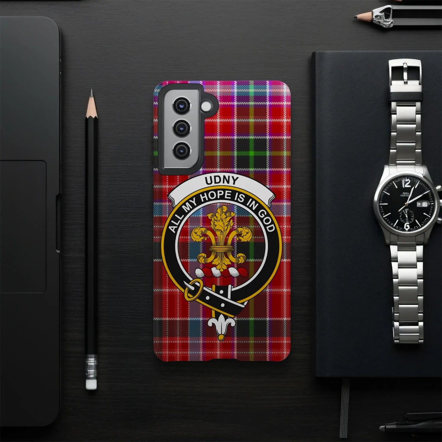 Udny Clan All My Hope Is In God Tartan Phone Case