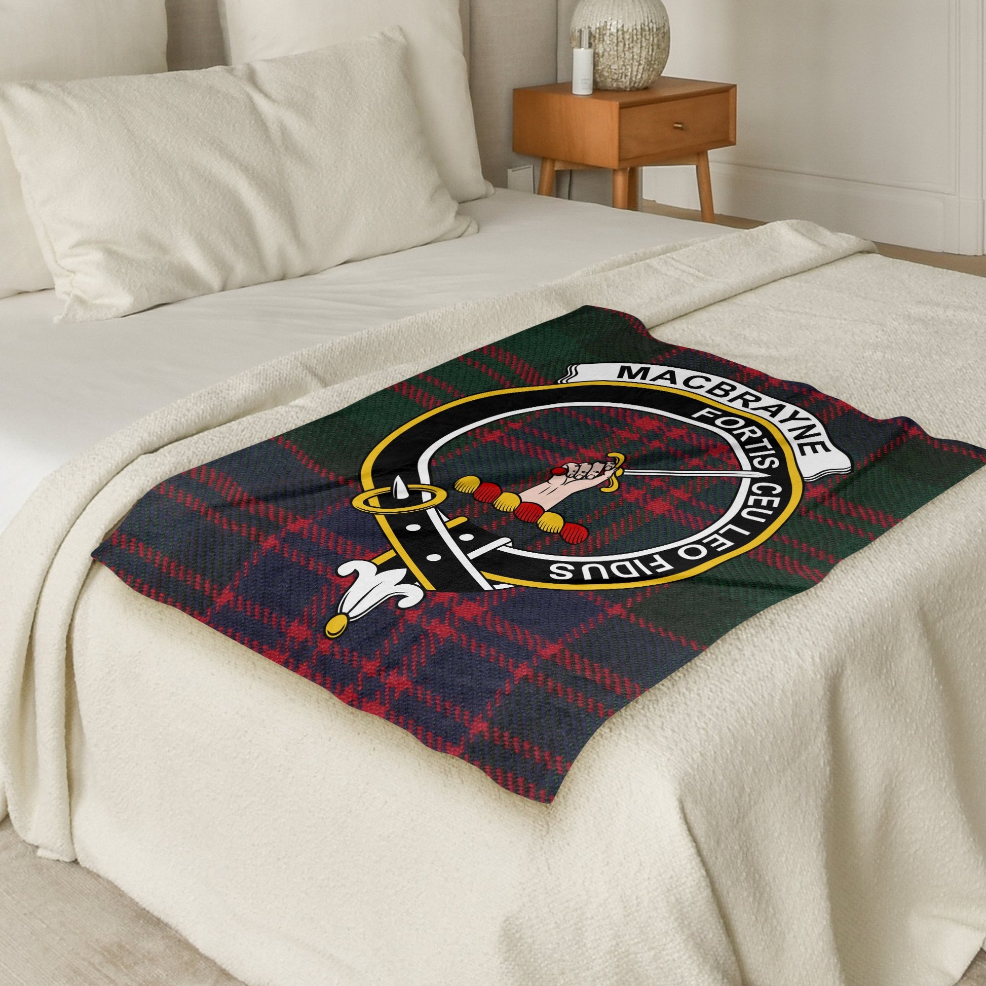 Scottish Clan MacBrayne Tartan Throw Blanket - Living Stone Gifts