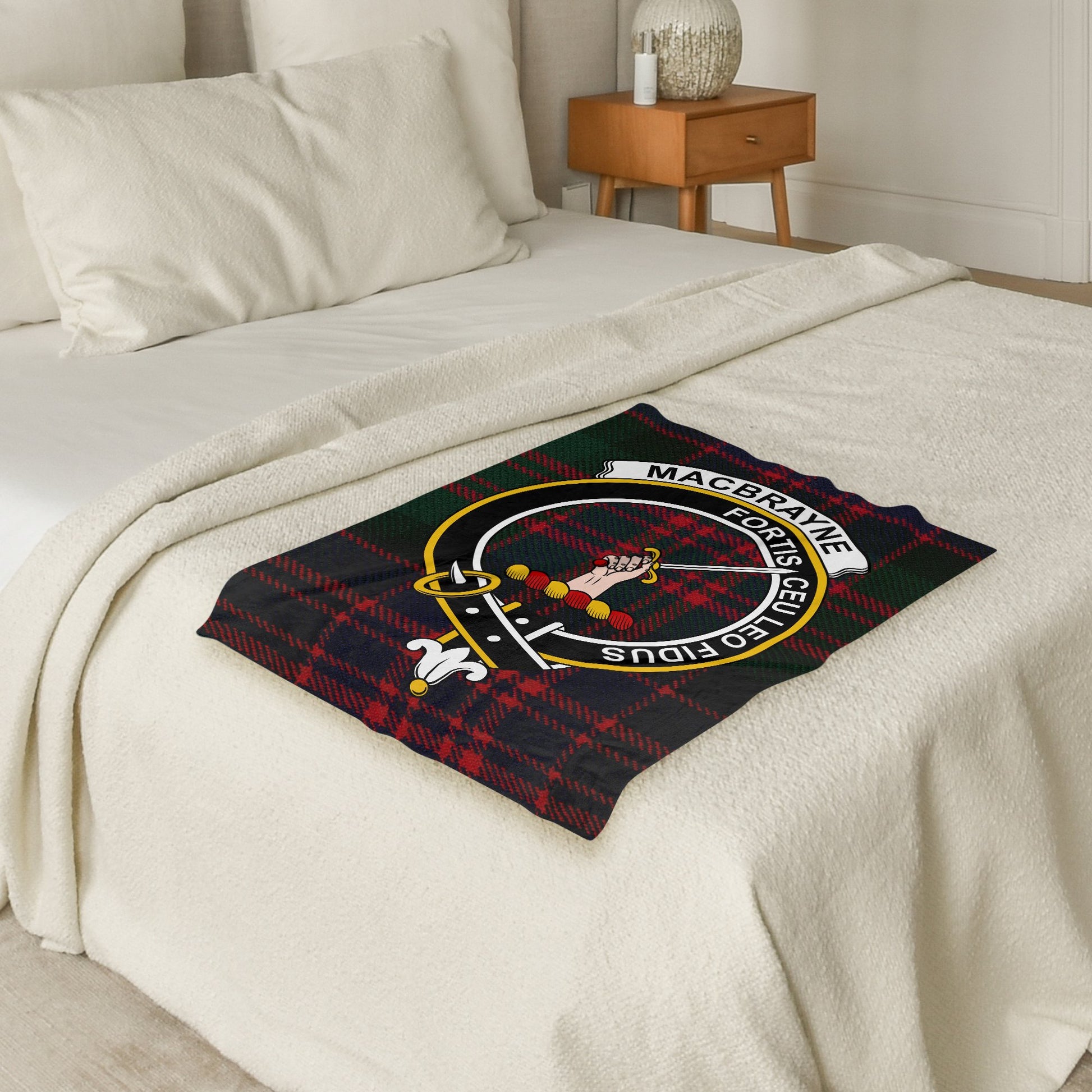 Scottish Clan MacBrayne Tartan Throw Blanket - Living Stone Gifts