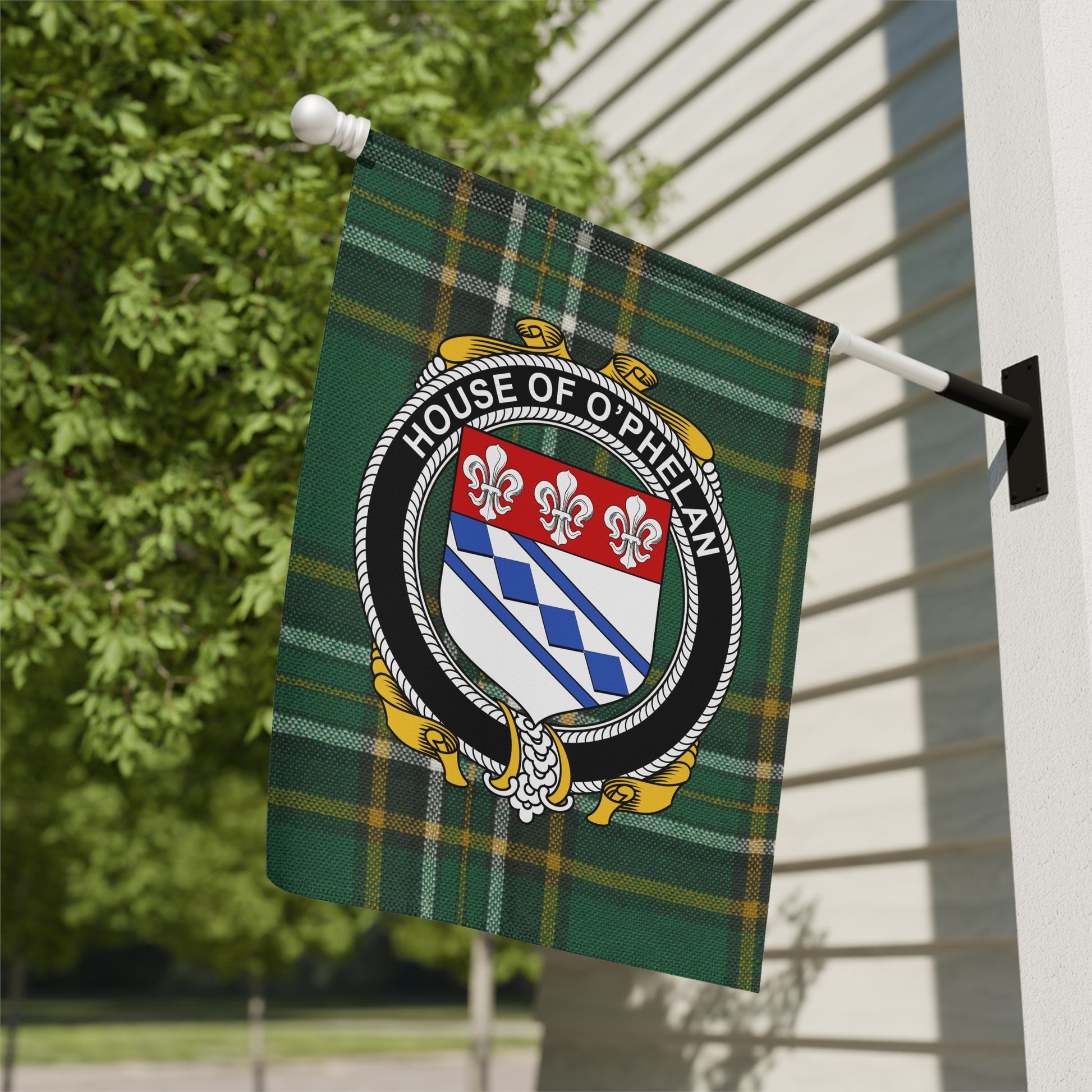 Custom House of O'Phelan Family Crest Flag