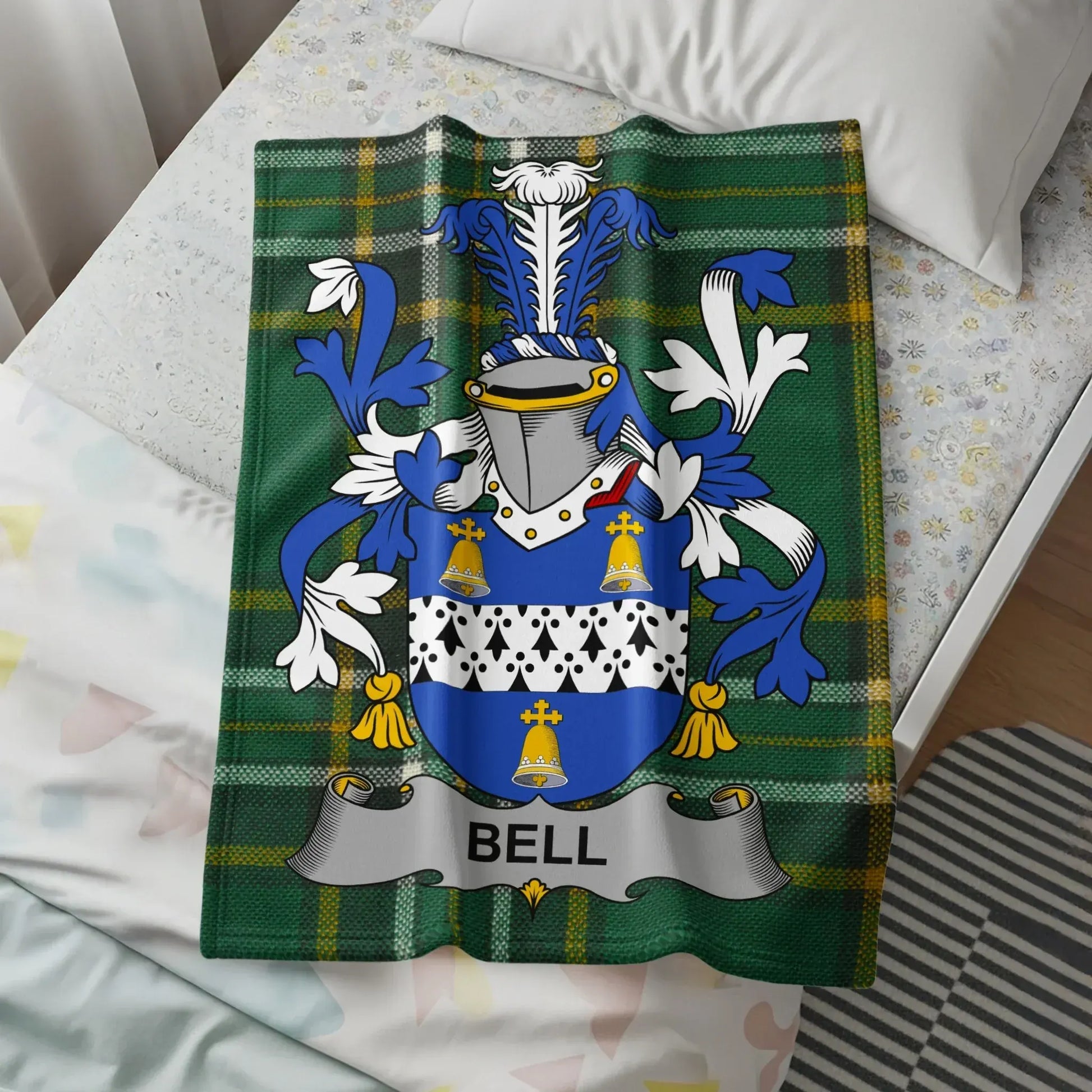 Custom Bell Family Crest Bedding Blanket product