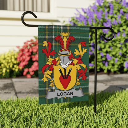 Personalized Logan Family Crest Garden Flag product type