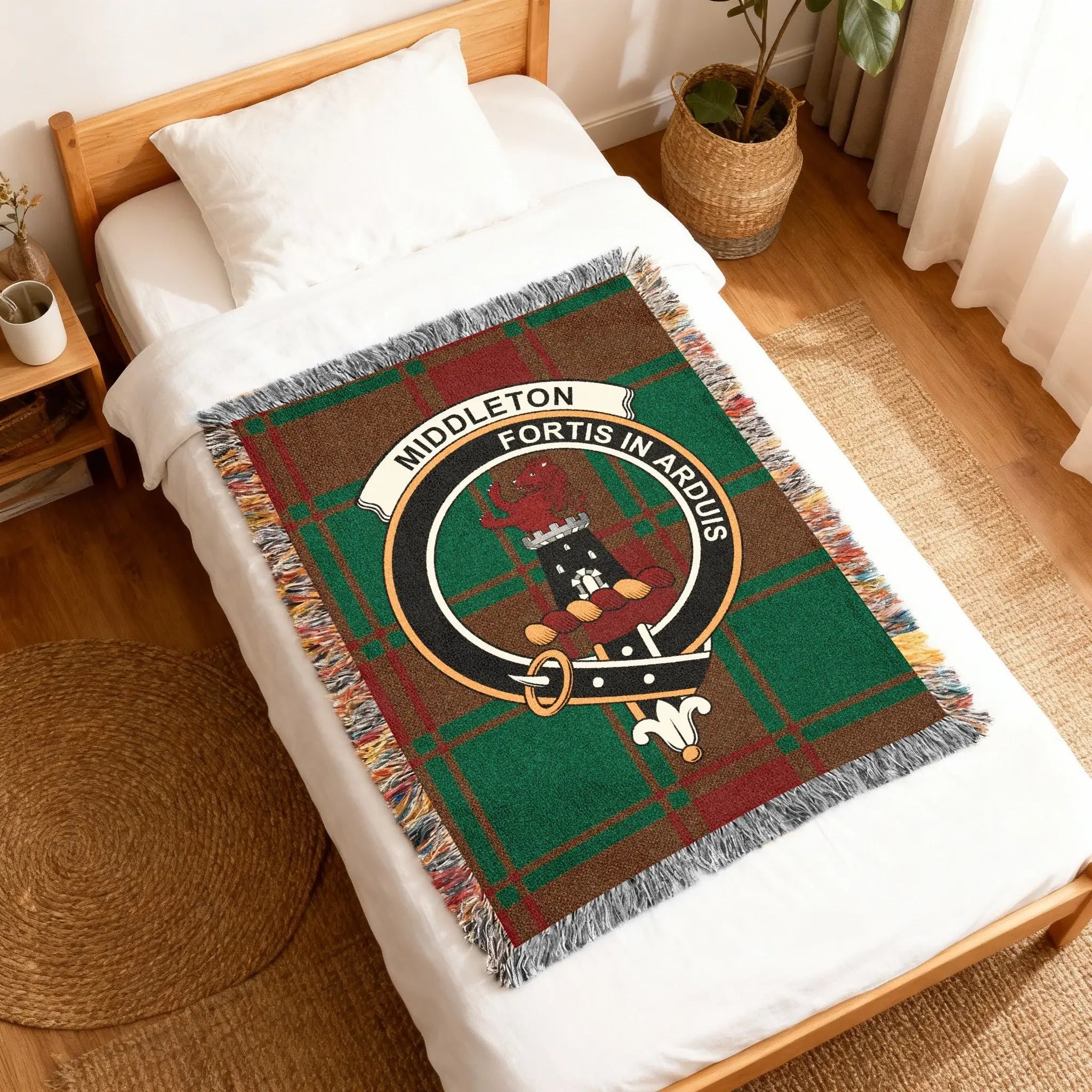 Middleton Fortis In Arduis Tartan Blanket