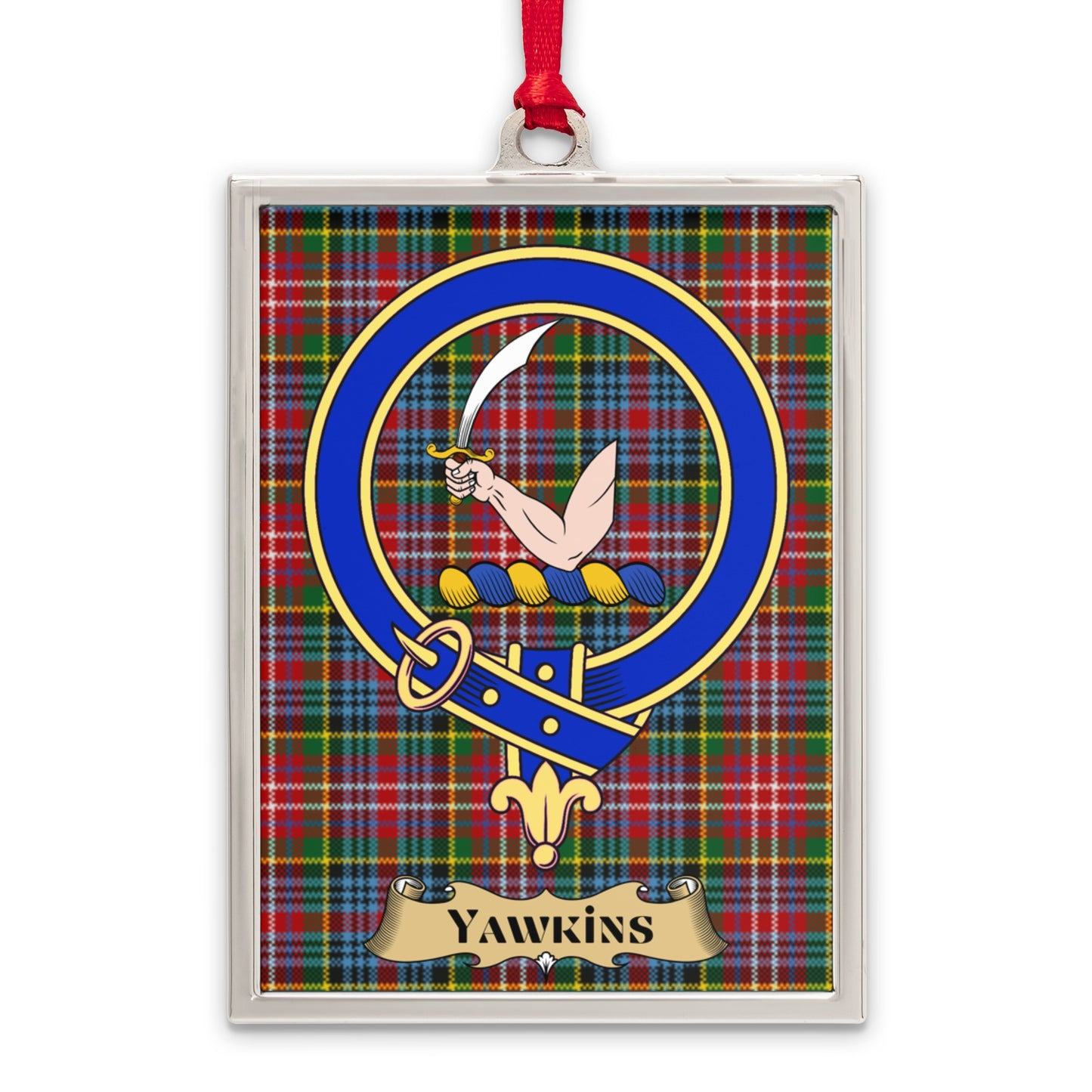 Yawkins Tartan Crest Badge Display Plaque product