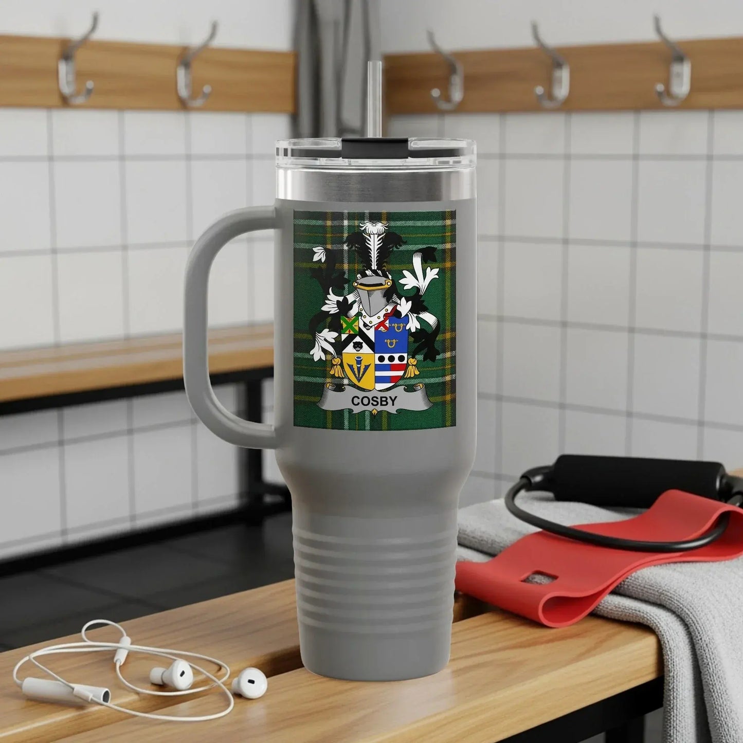 Personalized Cosby Coat of Arms Design Travel Mug product