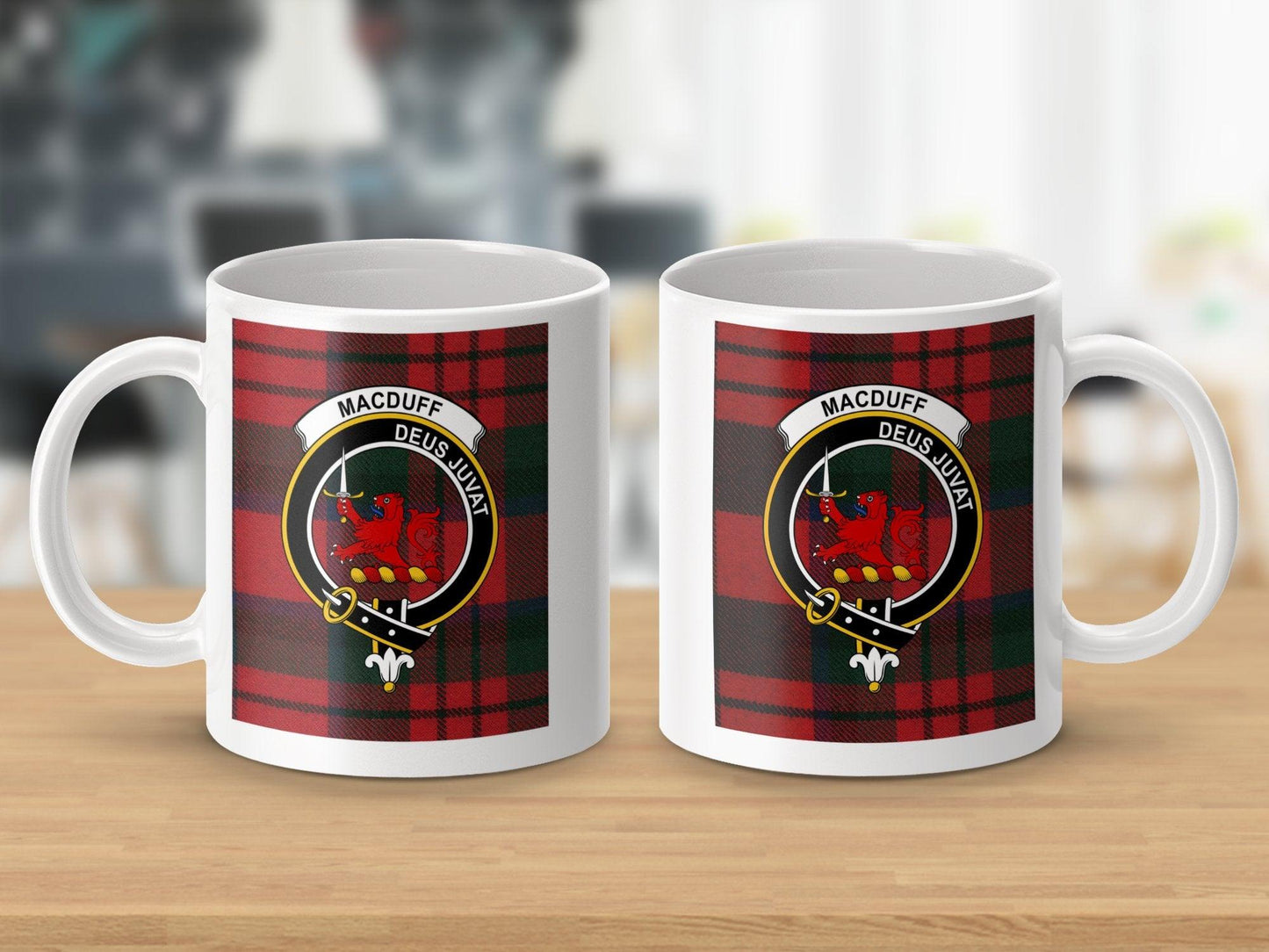 Scottish MacDuff Clan Crest Tartan Plaid Design Mug - Living Stone Gifts