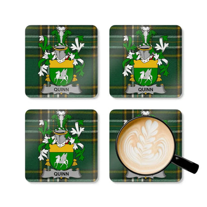 Personalized Family Crest Coasters Set Custom Product