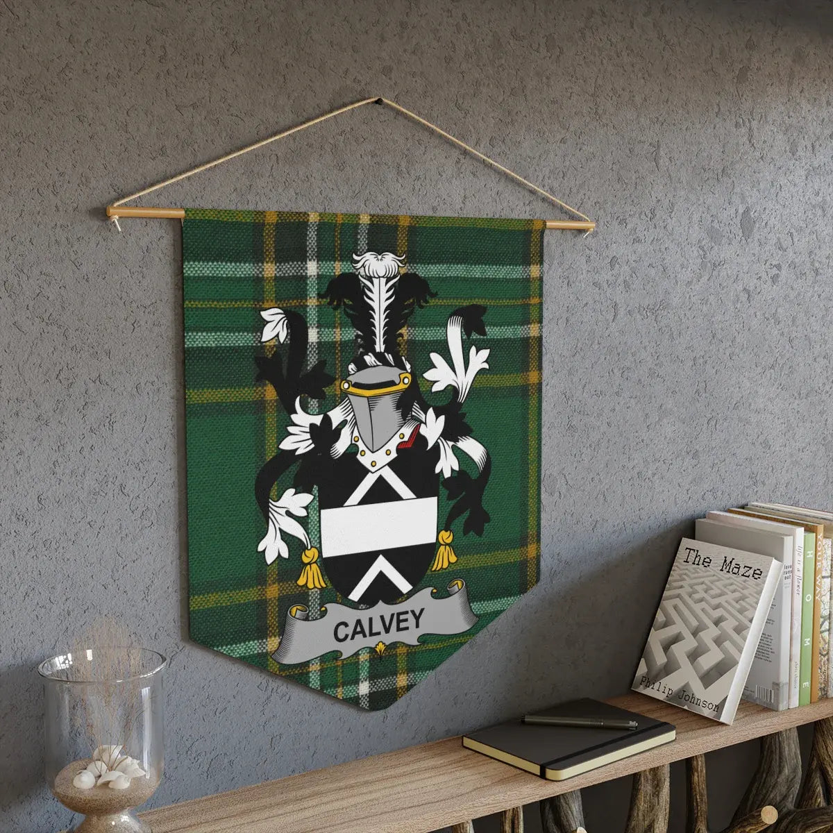 Tartan Wall Hanging with Detailed Crest Design product