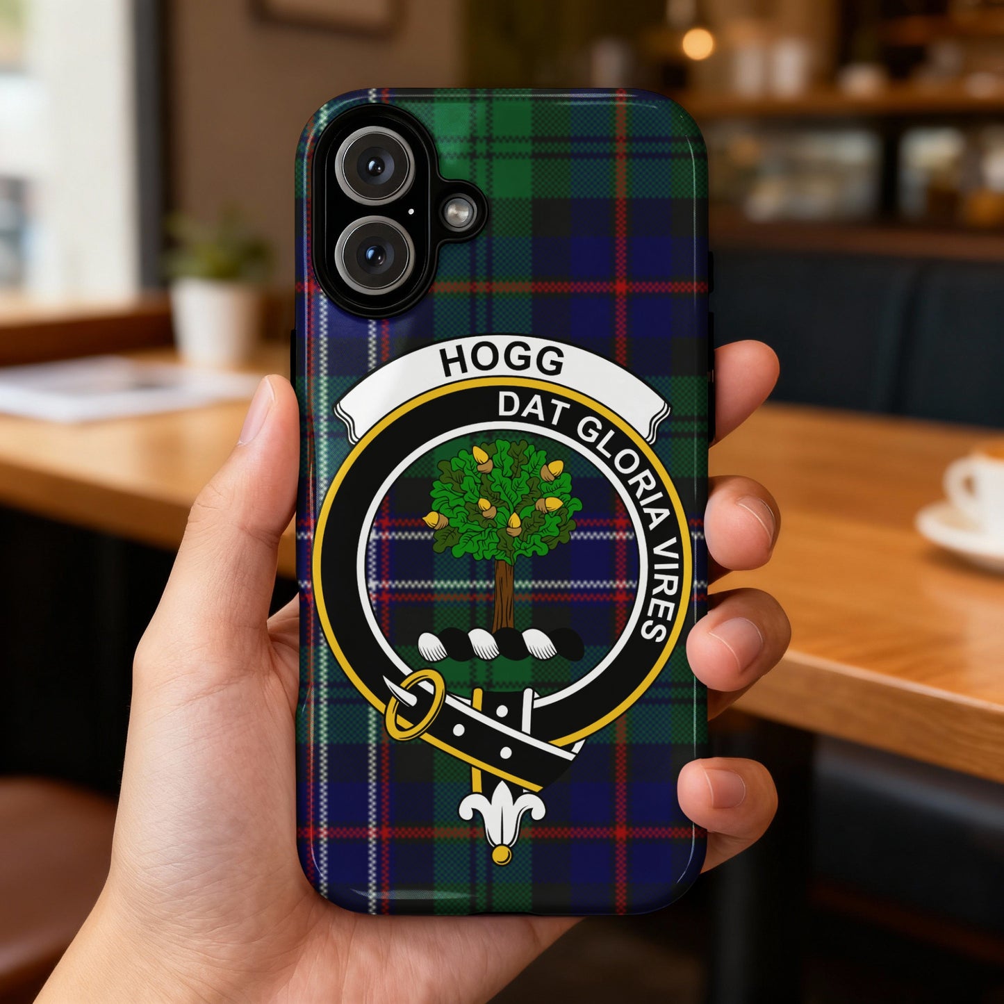 Hogg Dat Gloria Vires Motto Plaid Phone Case