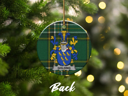 Family Crest Personalized Ornament Back product type